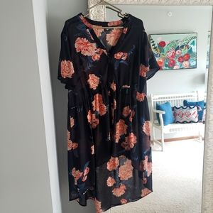 Torrid Hi-Lo Babydoll Floral Tunic
